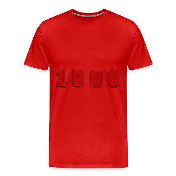 1988 Jahr Zahl - Männer Premium Bio T-Shirt - Rot - Vorne - Damien (186cm)