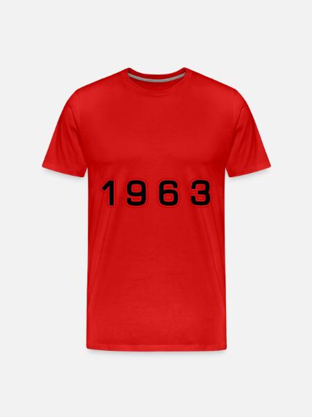 Numéro de l’année 1963 - T-shirt bio Premium Homme - rouge