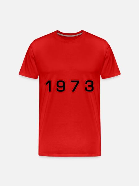 1973 Year Number - Men's Premium Organic T-Shirt - red