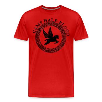 Camp des Sang-Mêlé - T-shirt bio Premium Homme - rouge - Devant - Damien (186cm)