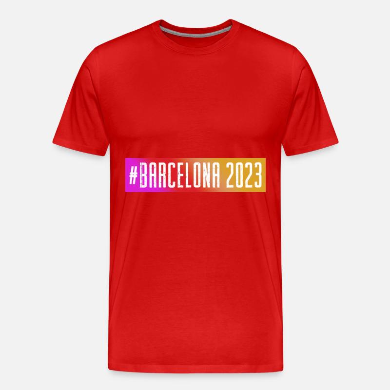 Barcelona 2023 - Männer Premium Bio T-Shirt - Rot