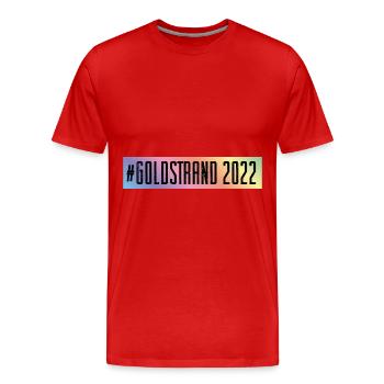Sables d’Or 2022 - T-shirt bio Premium Homme - rouge - Devant - Damien (186cm)