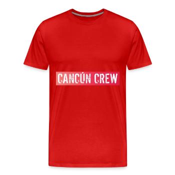 Cancun Crew - Männer Premium Bio T-Shirt - Rot - Vorne - Damien (186cm)