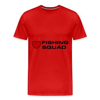 Escouade de pêche - T-shirt bio Premium Homme - rouge - Devant - Damien (186cm)