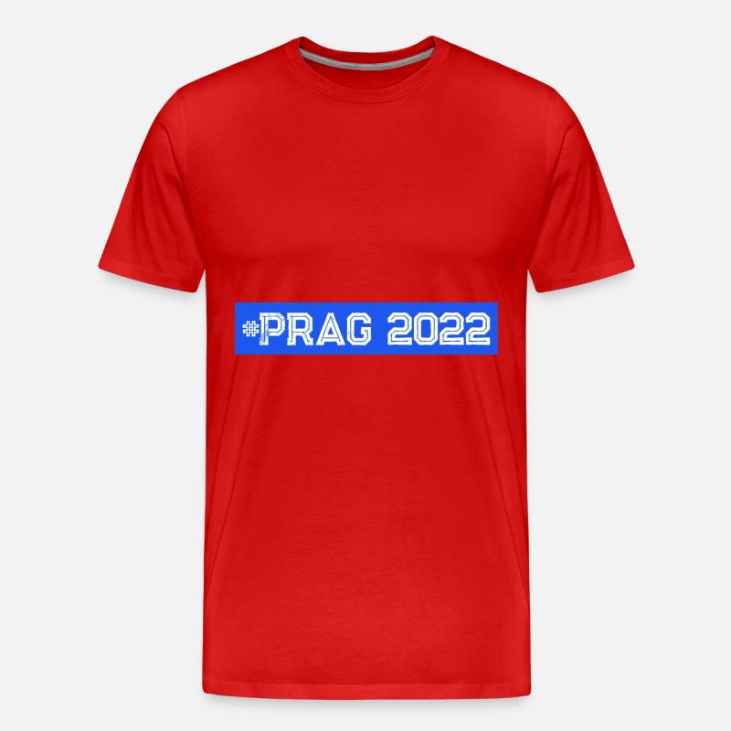 Prag 2022 - Männer Premium Bio T-Shirt - Rot