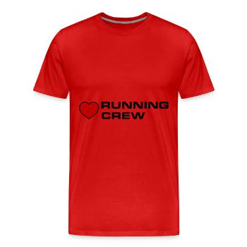 Équipe de course à pied - T-shirt bio Premium Homme - rouge - Devant - Damien (186cm)