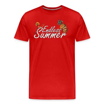 Endless Summer Motif - ideal for summer holidays - Men's Premium Organic T-Shirt - red - Front - Damien (186cm)