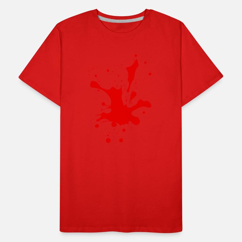 Blood Splash Horror Gift Idea Men's Premium Organic T-Shirt
