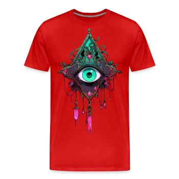 Attrape-rêves #1 - T-shirt bio Premium Homme - rouge - Devant - Damien (186cm)
