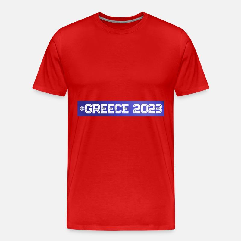 Greece 2023 - Männer Premium Bio T-Shirt - Rot