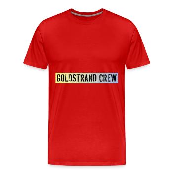 Golden Sands Crew - Men's Premium Organic T-Shirt - red - Front - Damien (186cm)