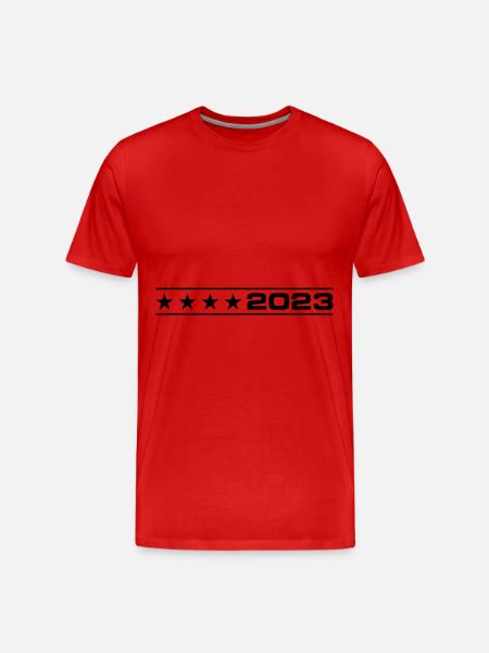 2023 Linie - Männer Premium Bio T-Shirt - Rot