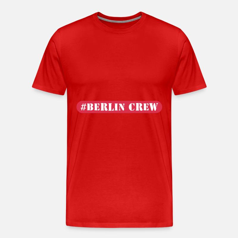 Berlin Crew - Männer Premium Bio T-Shirt - Rot