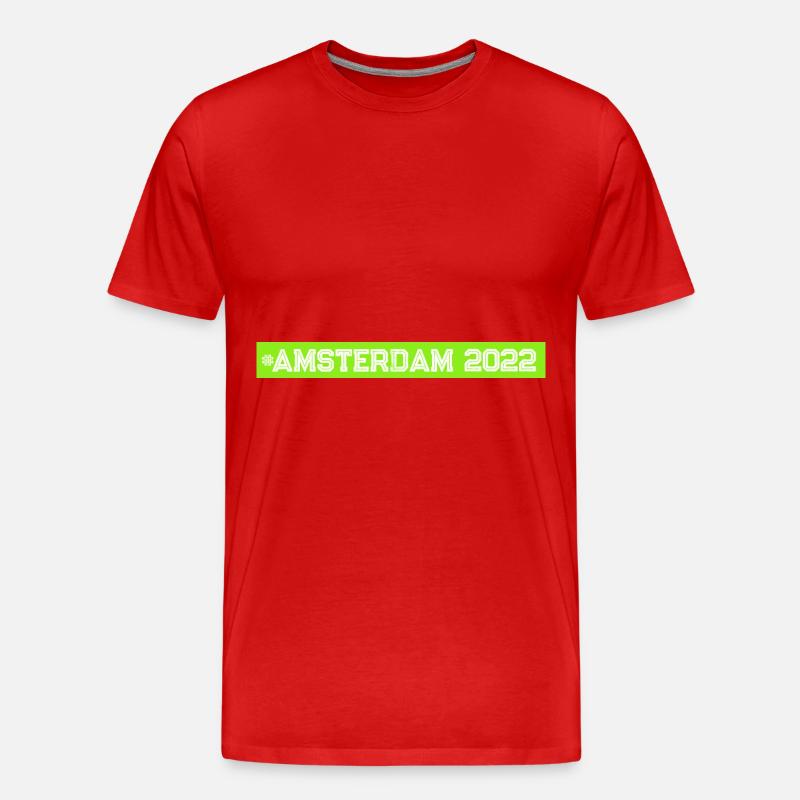 Amsterdam 2022 - Männer Premium Bio T-Shirt - Rot
