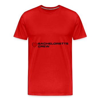 Bachelorette Crew - Men's Premium Organic T-Shirt - red - Front - Damien (186cm)