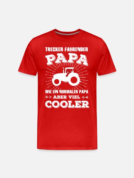 Trecker Papa - Männer Premium Bio T-Shirt - Rot