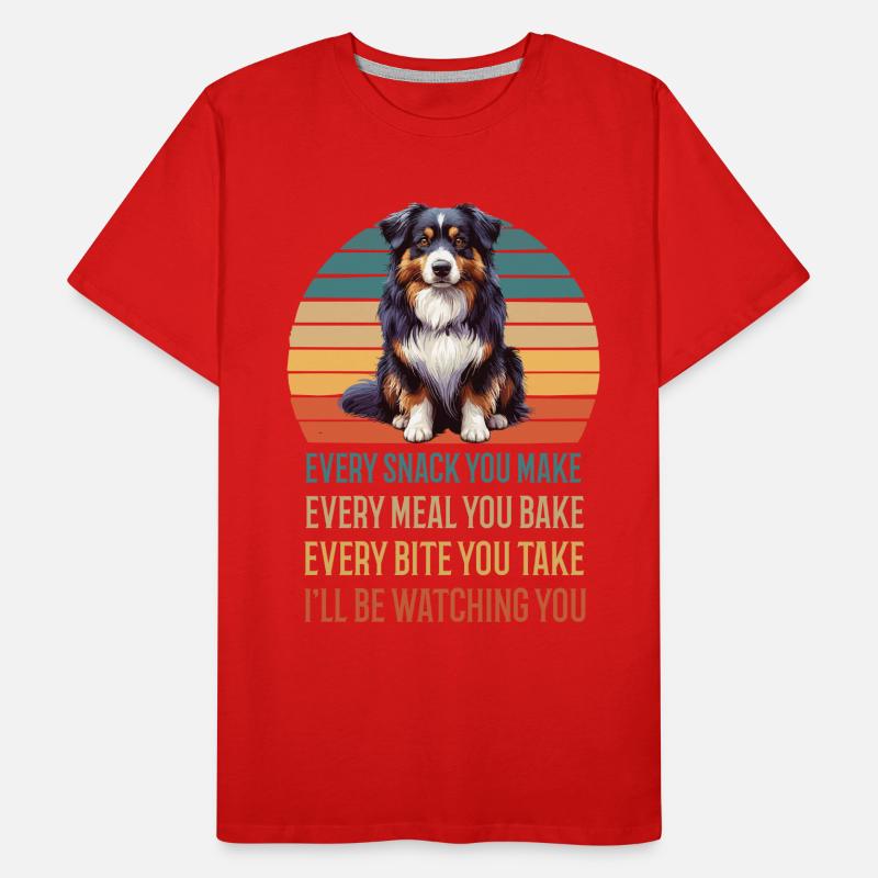 Every Snack you make Australian Shepherd Aussie Men's Premium Organic T-Shirt