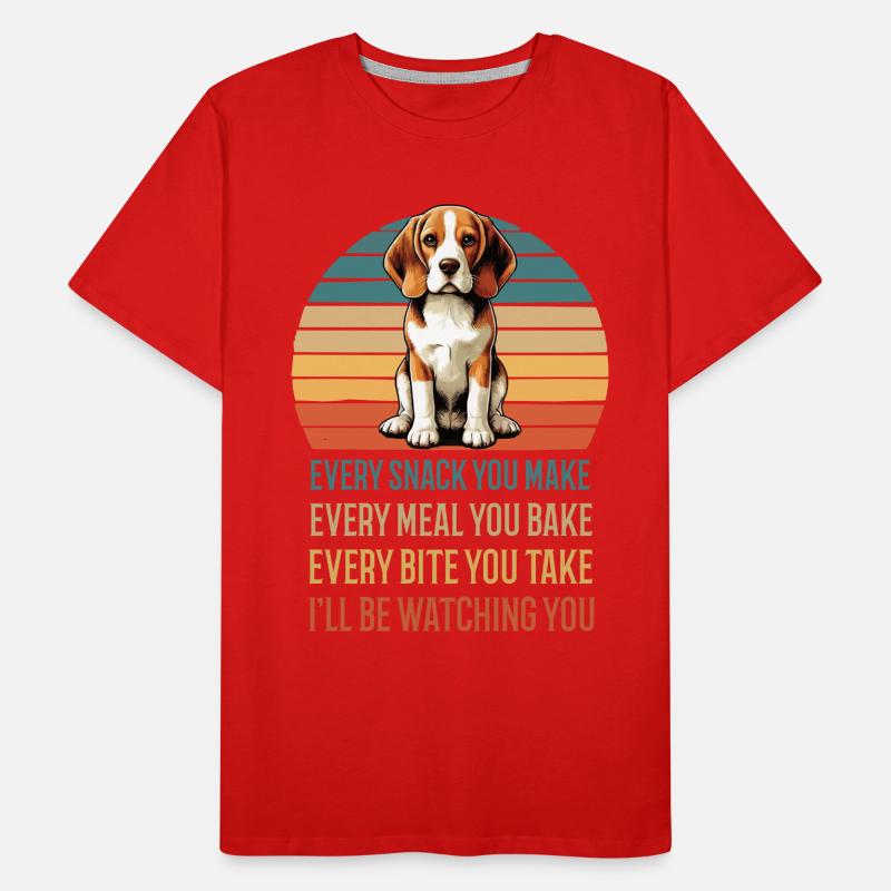 Chaque collation que vous préparez Beagle Beagle Propriétaire Chien T-shirt bio Premium Homme