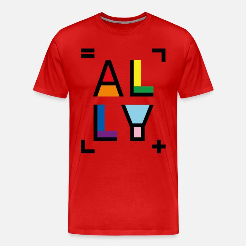 Verbündeter - Männer Premium Bio T-Shirt - Rot
