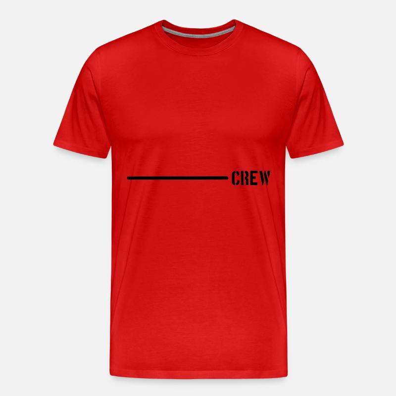 Crew Linie - Männer Premium Bio T-Shirt - Rot