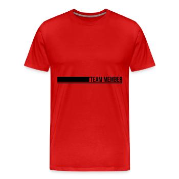 Membres de l’équipe - T-shirt bio Premium Homme - rouge - Devant - Damien (186cm)