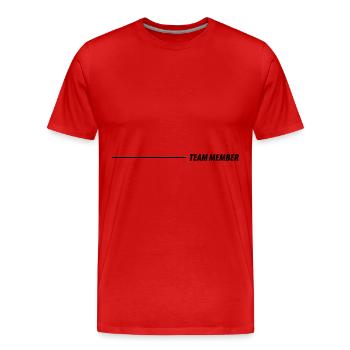 Membres de l’équipe - T-shirt bio Premium Homme - rouge - Devant - Damien (186cm)