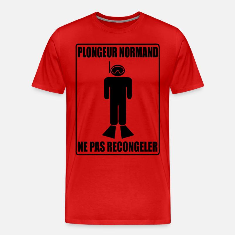 Diver Normand - Männer Premium Bio T-Shirt - Rot