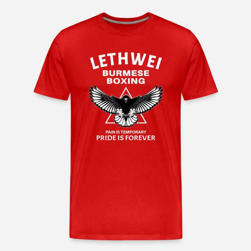 Lethwei Eagle - Men's Premium Organic T-Shirt - red