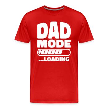DAD mode Loading Vater Mode Loading - Männer Premium Bio T-Shirt - Rot - Vorne - Damien (186cm)
