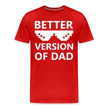 Meilleure version des citations de papa cool pour enfants - T-shirt bio Premium Homme - rouge - Devant - Damien (186cm)