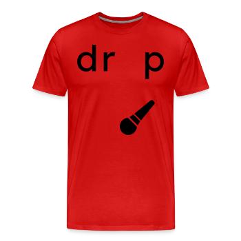 Drop the Microphone Geschenk - Männer Premium Bio T-Shirt - Rot - Vorne - Damien (186cm)