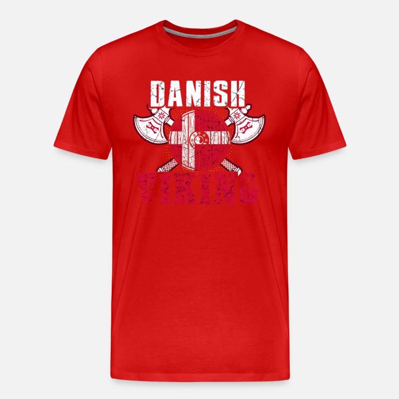 Dänemark Wikinger - Männer Premium Bio T-Shirt - Rot
