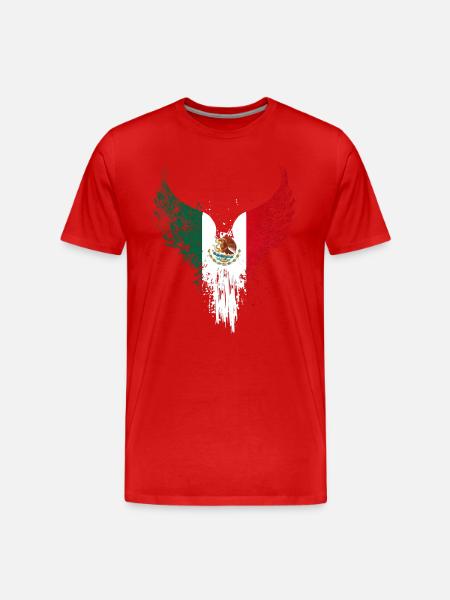 Mexico Flag - Men's Premium Organic T-Shirt - red