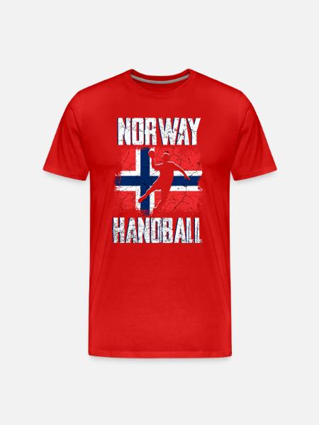 Norvège Handball - T-shirt bio Premium Homme - rouge