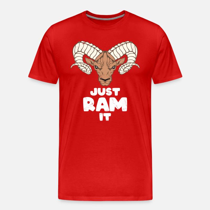 Aries Widder - Männer Premium Bio T-Shirt - Rot