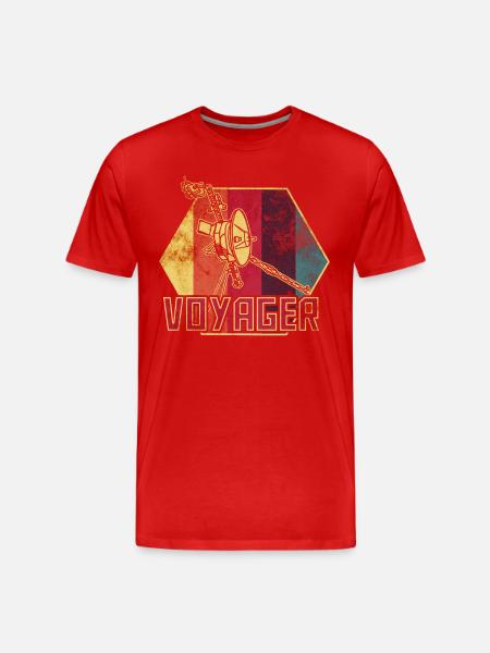Voyager Space Probe - Men's Premium Organic T-Shirt - red