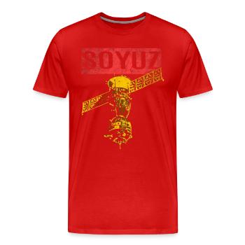 Sojus Raumschiff Sowjetunion - Männer Premium Bio T-Shirt - Rot - Vorne - Damien (186cm)