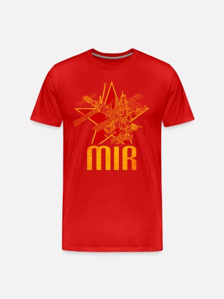 Mir Space Station - Men's Premium Organic T-Shirt - red