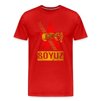 Sojus Raumschiff Sowjetunion - Männer Premium Bio T-Shirt - Rot - Vorne - Damien (186cm)