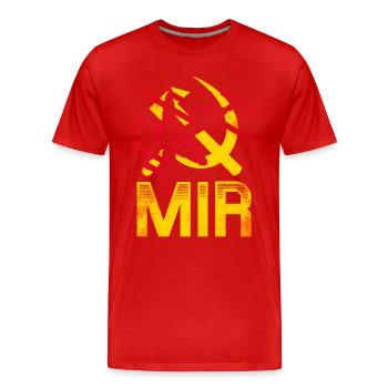 Station spatiale soviétique Mir - T-shirt bio Premium Homme - rouge - Devant - Damien (186cm)