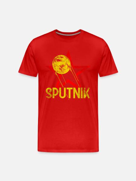 Sputnik 1 Satellit - Männer Premium Bio T-Shirt - Rot