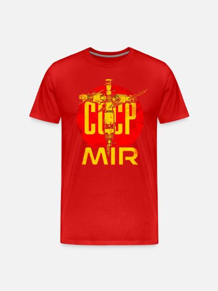 Raumstation Mir Sowjetunion - Männer Premium Bio T-Shirt - Rot