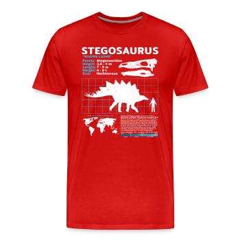 Fiche technique de Stegosaurus - T-shirt bio Premium Homme - rouge - Devant - Damien (186cm)