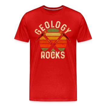 Géologie des roches - T-shirt bio Premium Homme - rouge - Devant - Damien (186cm)