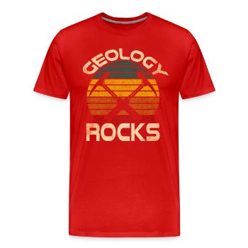 Géologie des roches - T-shirt bio Premium Homme - rouge - Devant - Damien (186cm)
