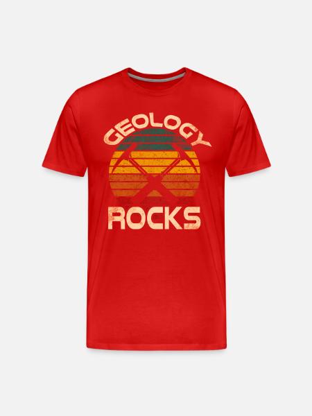 Skały geologiczne - Ekologiczna koszulka męska Premium - czerwony