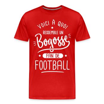 football Bogosse joueur de foot fan de football - T-shirt bio Premium Homme - rouge - Devant - Damien (186cm)
