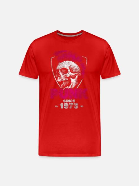 Punk since 1973 - Men's Premium Organic T-Shirt - red