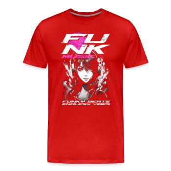 Funk Musik - Männer Premium Bio T-Shirt - Rot - Vorne - Damien (186cm)
