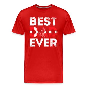 Bester Papa aller Zeiten - Dänemark - Männer Premium Bio T-Shirt - Rot - Vorne - Damien (186cm)